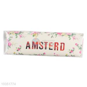 High Quality Cheap Custom Flower Printed Pu Pencil Bag