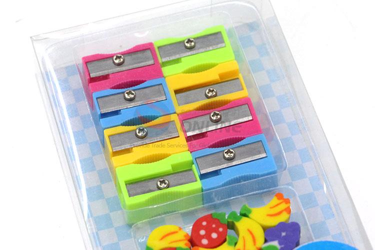 Nice Fruit Design Cartoon Rubber/Eraser with Pencil Sharpeners for Student