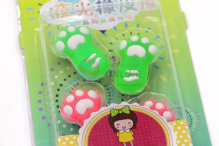 Luminous Animal Foot Print Cartoon Rubber/Eraser for Student