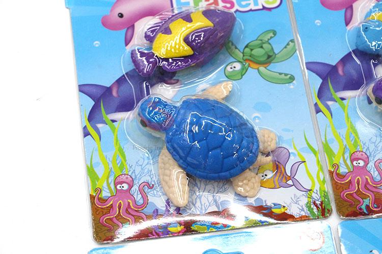 Nice Turtle and Fish Cartoon Rubber/Eraser for Student