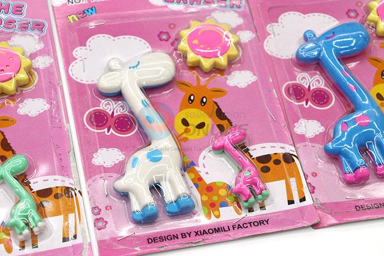 New and Hot Cute Giraffe Cartoon Rubber/Eraser for Student