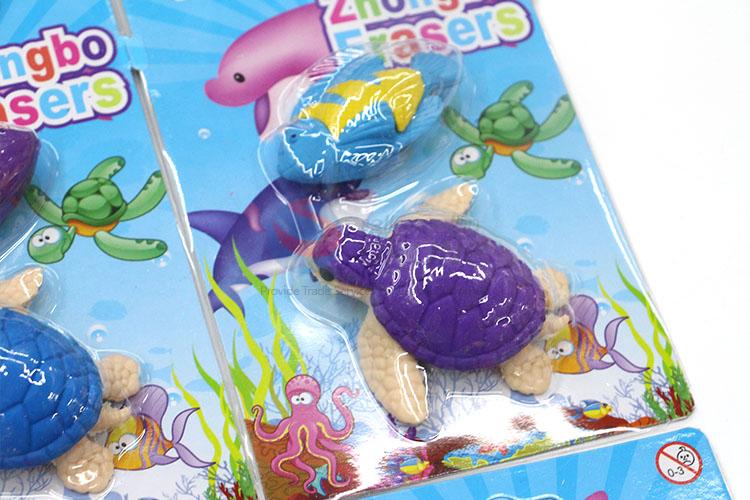 Nice Turtle and Fish Cartoon Rubber/Eraser for Student