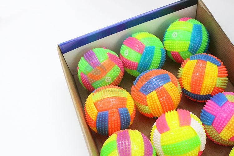 Vollyball Design Rubber Children Led Flash Bounce Ball