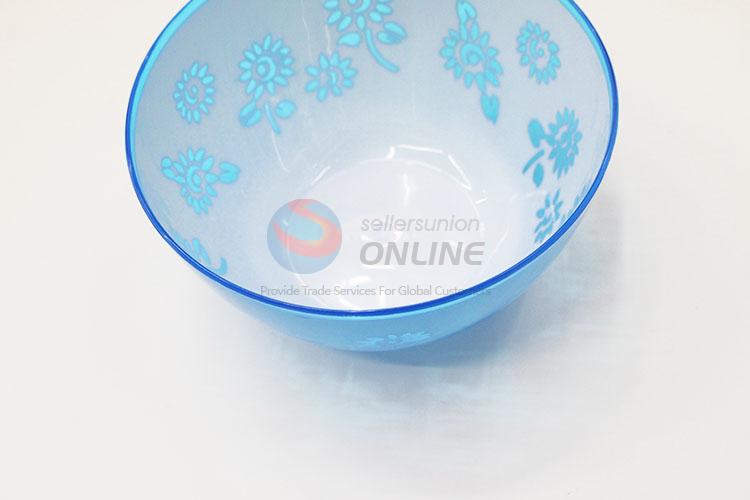 New Flower Design Blue Color Plastic Bowl