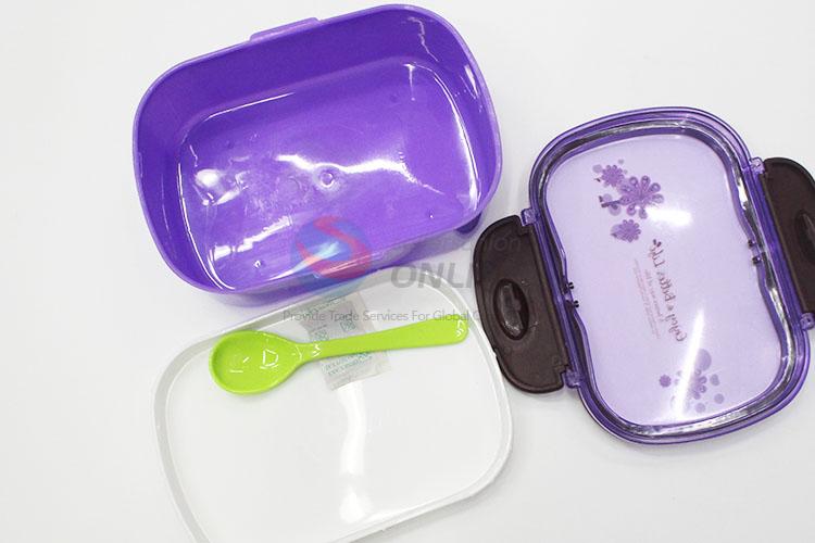 Portable Green Plastic Layered Lunch Box