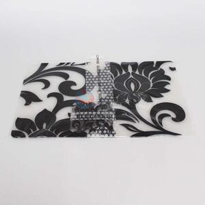 6+6PC Black Color Flower Pattern Placemat