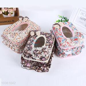 Table decorative bowknot printed paper tissue box