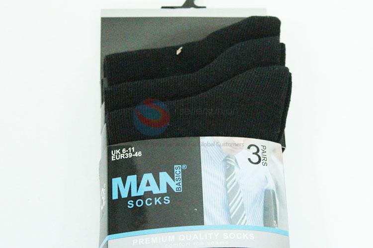 Mens 3pk Plain Black Socks