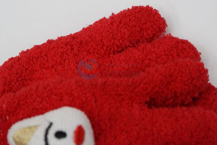 Professional factory knitted gloves with smile face