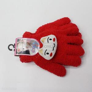 Professional factory knitted gloves with smile face