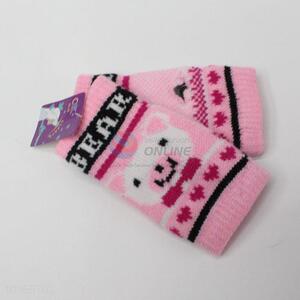 Bottom price cute pig pattern knitted gloves