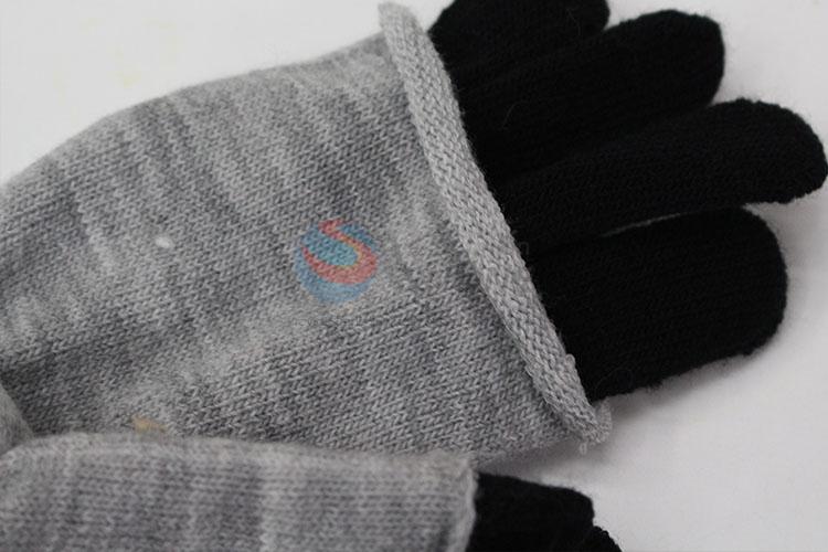 Reasonable price double layers knitted gloves