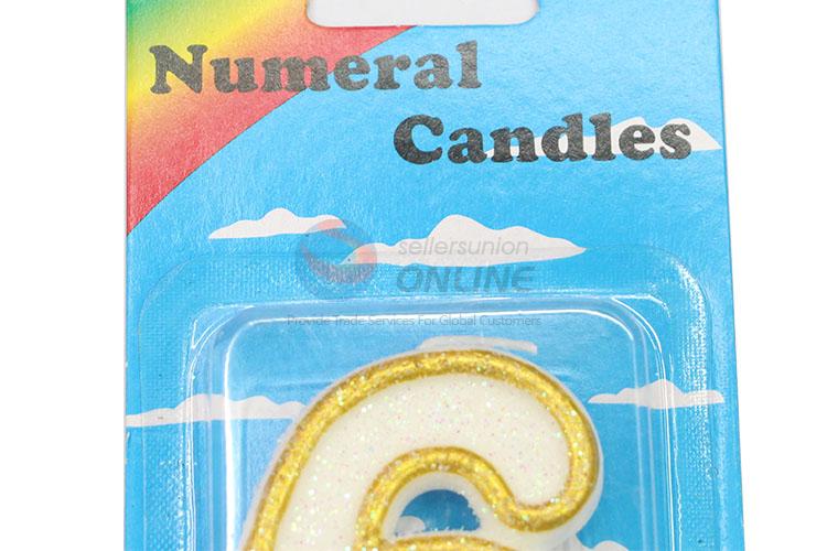 Wholesale Numeral Candle/Number 6 Birthday Candle for Sale