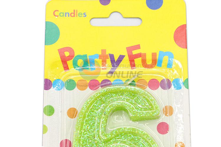 Competitive Price Numeral Candle/Number 6 Birthday Candle for Sale