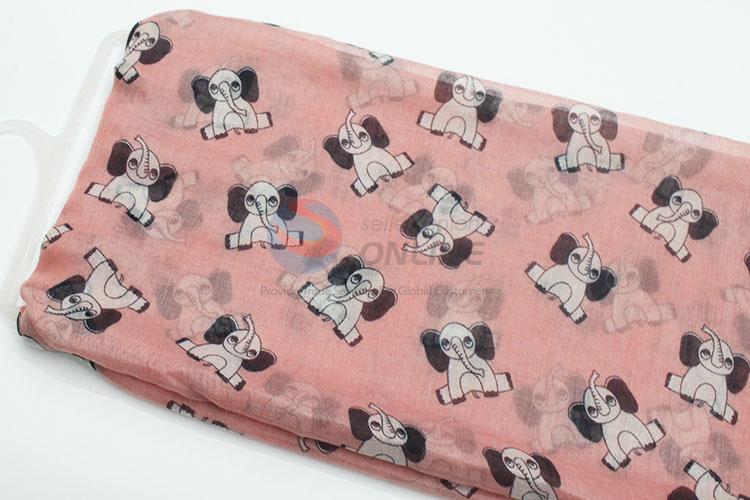 Cute Dog Printed Bohemian Soft Voile Silk Scarf