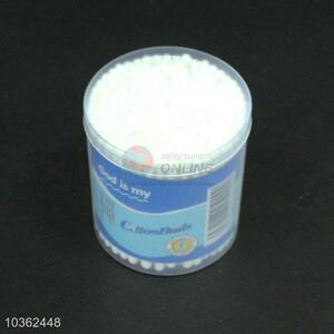 Factory price 200pcs round box plastic handle cotton swabs