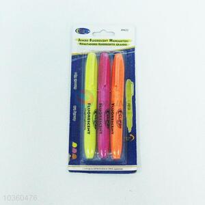 New Arrival 3pc Stationery Highlighter Pen, Fluorescent Marker