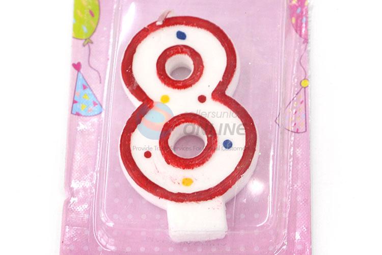 Wholesale Supplies Numeral Candles/Number 8 Birthday Candle for Sale