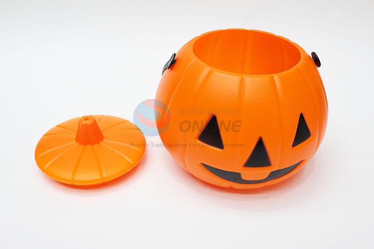 Best Selling Pumpkin Pail Candy Bucket with Cover for Halloween