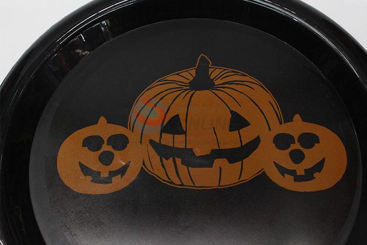 Pumpkin Printing Round Plates for Halloween