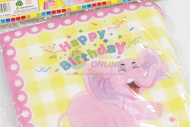 Cheap top quality 20pcs elephant pattern napkins