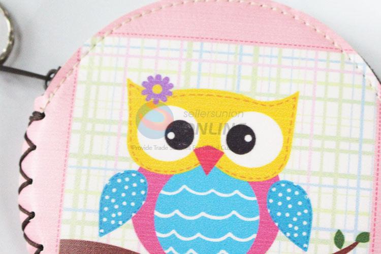 Popular cool style cheap owl pattern pu coin purse