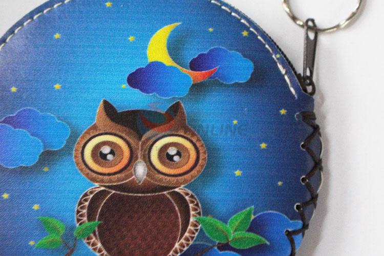 Fashion owl pattern pu coin purse