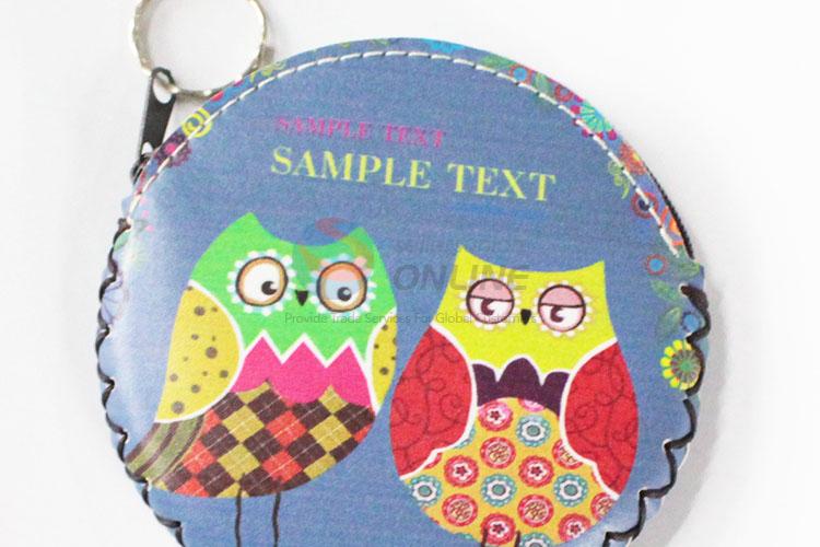 Cheap top quality owl pattern pu coin purse