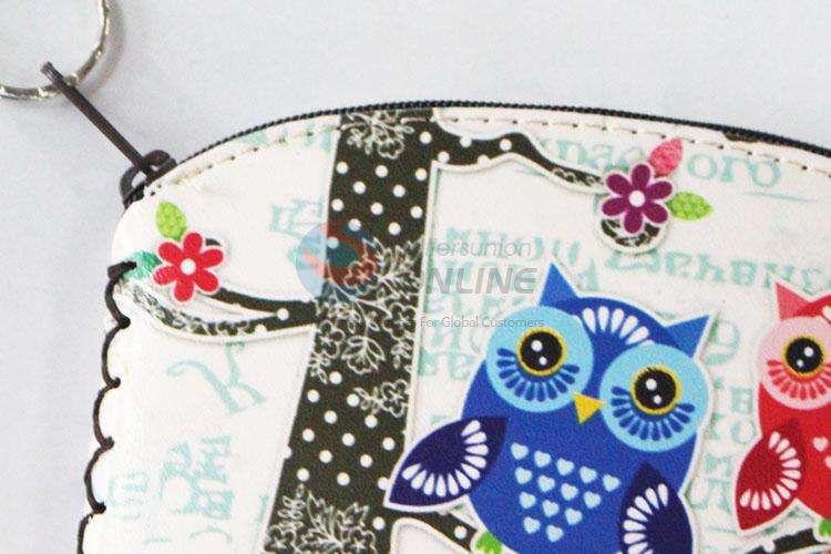 New style good cheap owl pattern pu coin purse