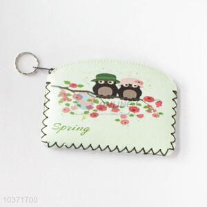 Good quality best fashionable owl pattern pu coin purse