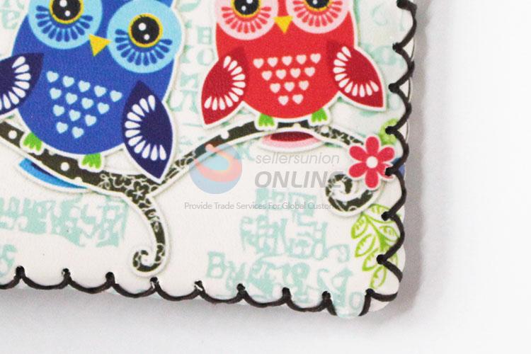 New style good cheap owl pattern pu coin purse