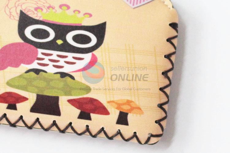 China factory price best owl pattern pu coin purse