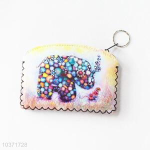 Useful best cheap colorful elephant pattern pu coin purse