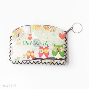 Fashion good owl pattern pu coin purse