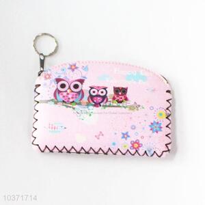 Popular hot sales owl pattern pu coin purse