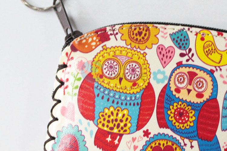 Great popular low price colorful owl pattern coin purse