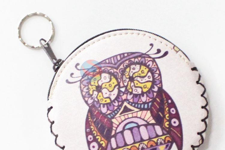 Best fashion owl pattern round coin purse