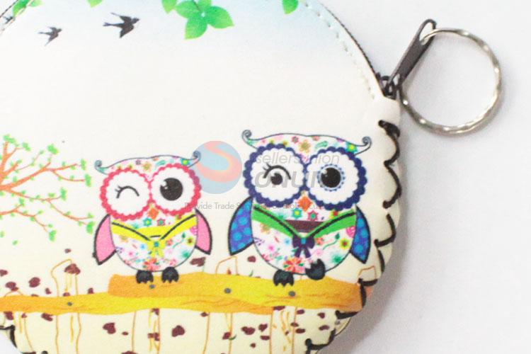 Best inexpensive owl pattern round coin purse