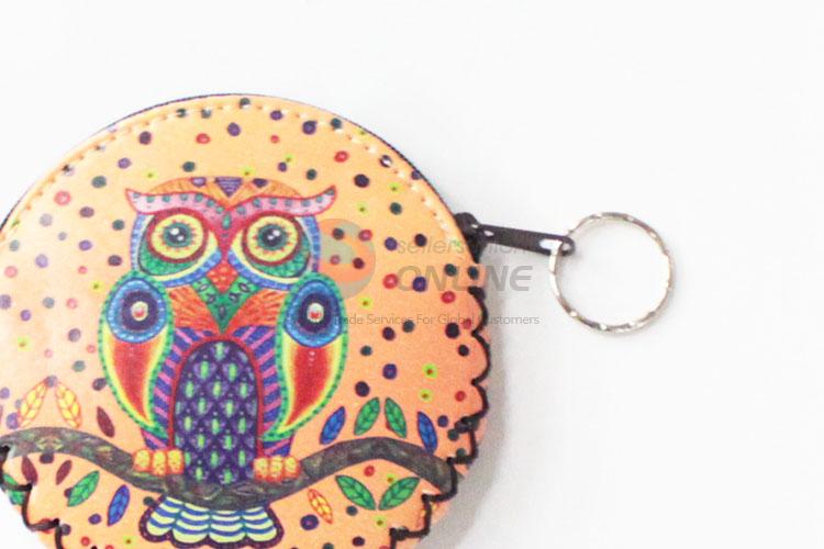 Wholesale cheap owl pattern round coin purse