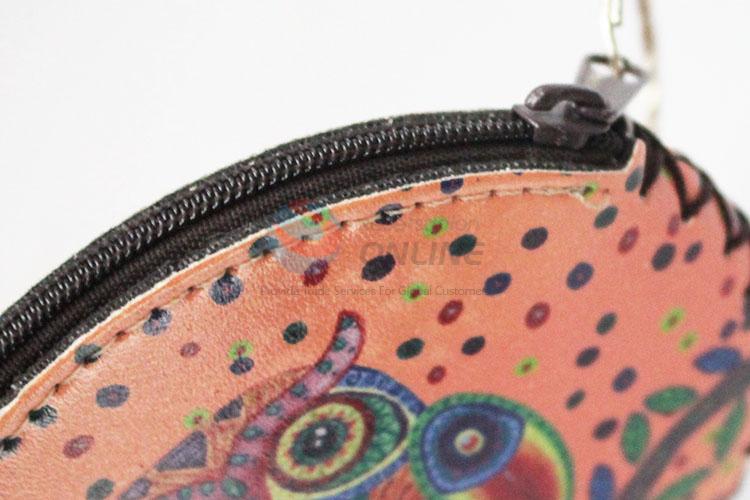 Wholesale cheap owl pattern round coin purse