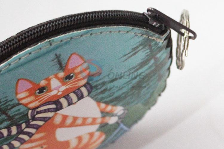 Wholesale best cheap cat pattern round coin purse