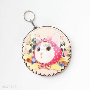 Top quality best cat pattern round coin purse