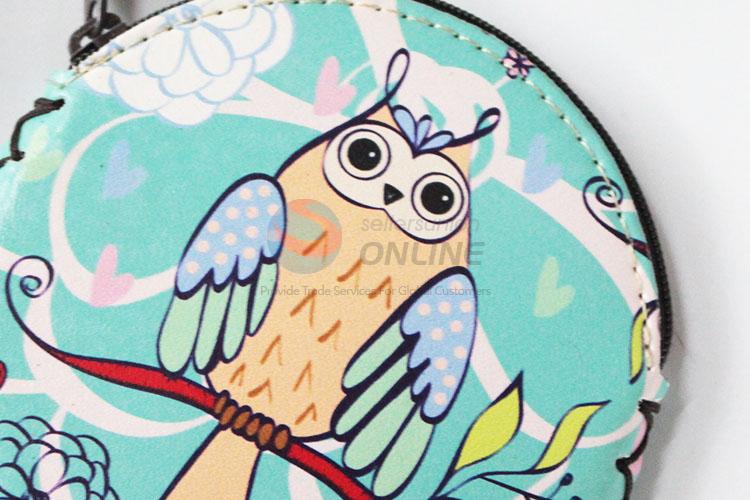 New product cheap best owl pattern round coin purse