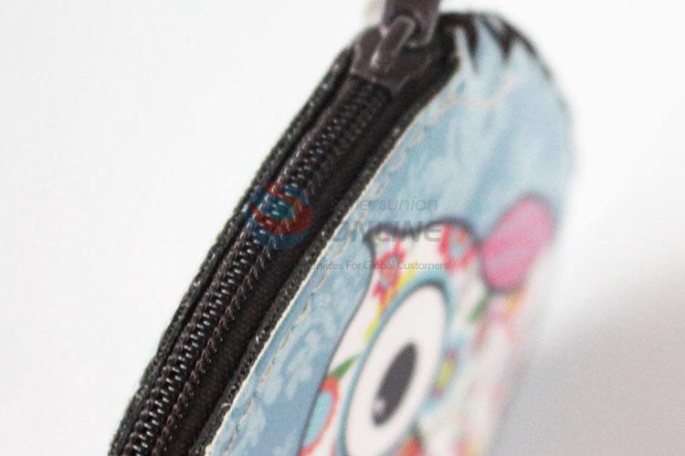 Wholesale cool owl pattern round coin purse