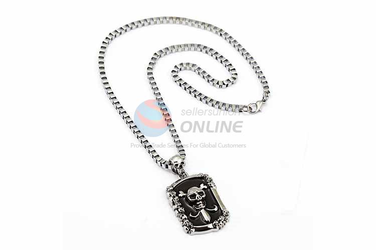 Black Skull Pendant Punk Zinc Alloy jewellery Necklace