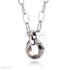 Ring Pendant Punk Zinc Alloy jewellery Necklace