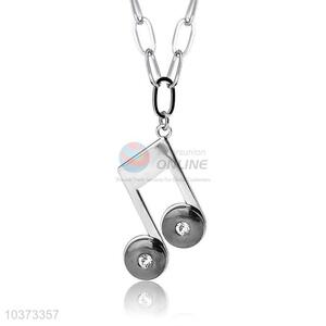 Music Note Pendant Punk Zinc Alloy Jewellery Necklace