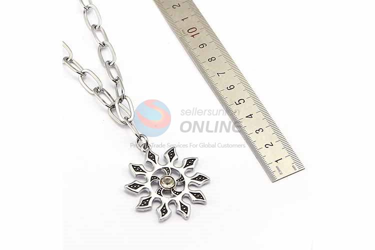 Sun Pendant Punk Zinc Alloy Jewellery Necklace