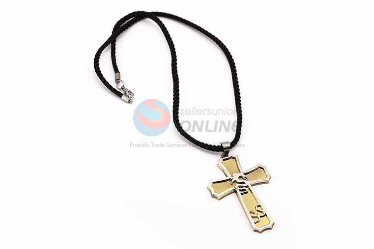 Cross Pendant Punk Zinc Alloy Jewellery Necklace