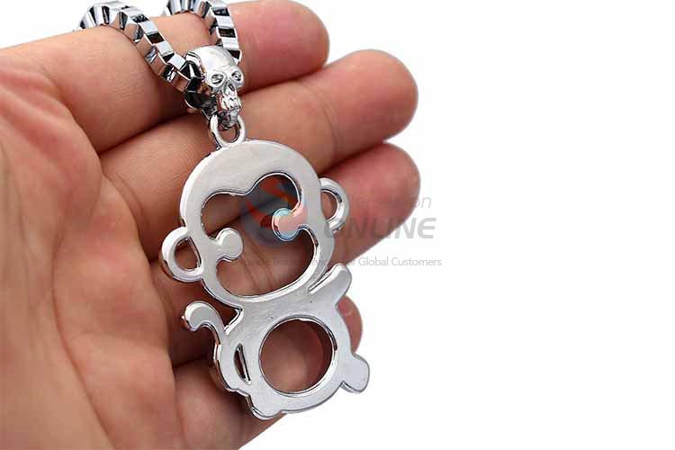 Monkey Pendant Punk Zinc Alloy Jewellery Necklace